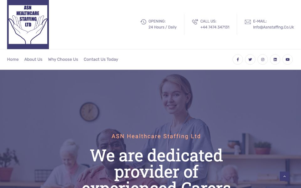 ASN Staffing - website screenshot