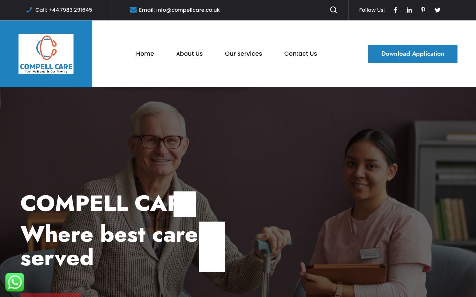 Compell Care - website screenshot