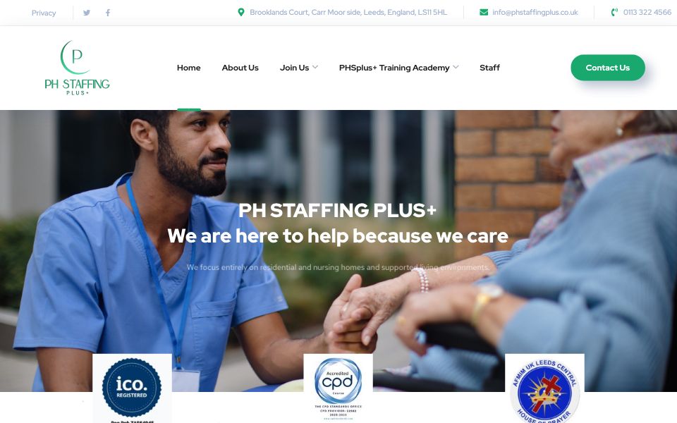 PH Staffing Plus - website screenshot